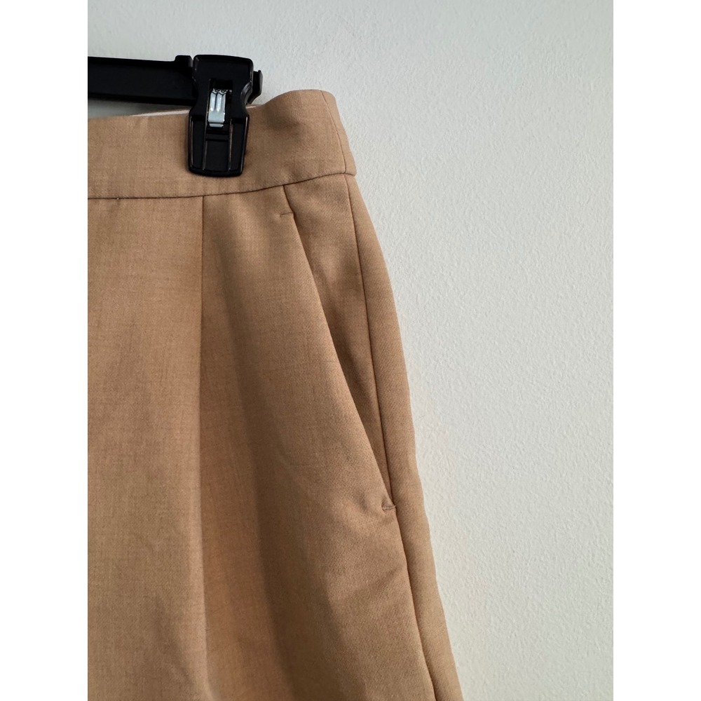 Effortless Shorts Aritzia Wilfred Pleated High Waisted Womens 2 Camel luxury - Picture 2 of 4